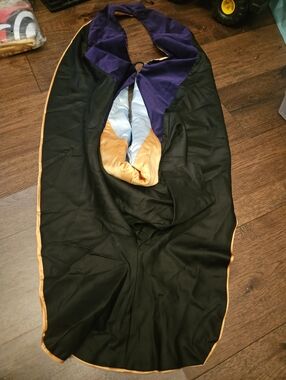 Graduation Bachelor Hood for Business, Drab -purple/gold Used Condition Clean. 